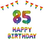 85 jaar Verjaardag Versiering Pakket Regenboog