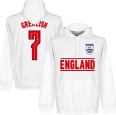 Engeland Grealish 7 Team Hoodie - Wit - Kinderen - 128