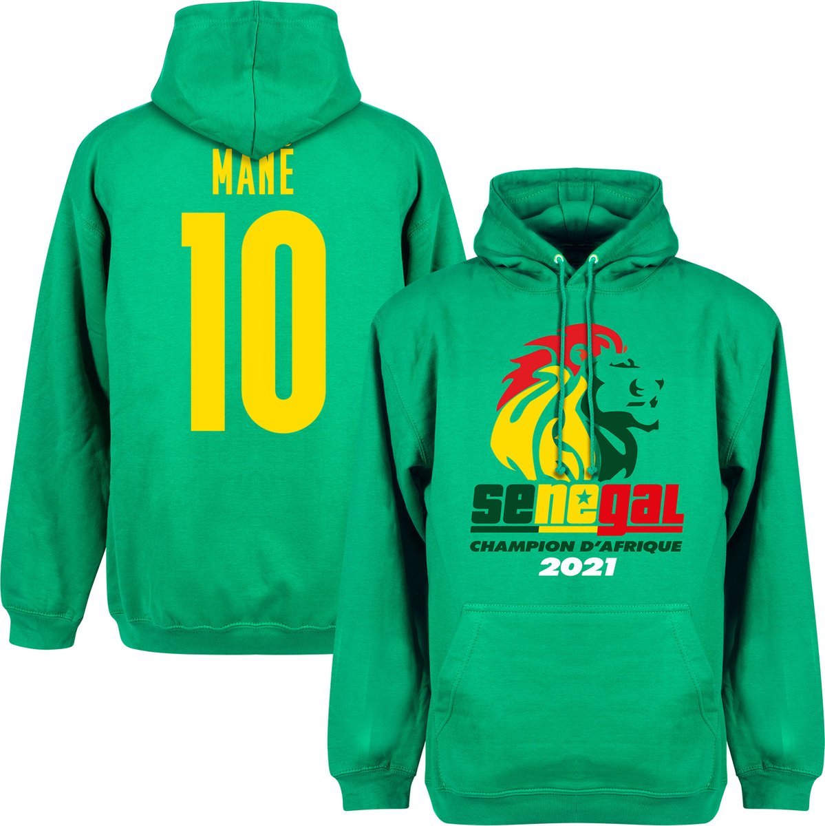 Senegal Mané 10 Afrika Cup 2021 Winnaars Hoodie - Groen - M