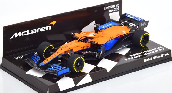McLaren F1 Team MCL35M #3 Bahrain GP 2021 - 1:43 - Minichamps van Merkloos — afbeelding 4