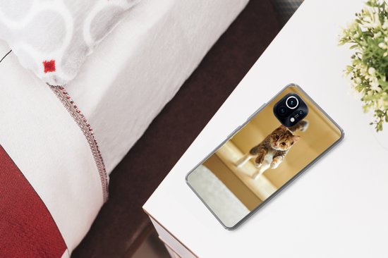 Xiaomi Mi 11 - Chat - Saut - Chaise - Coque de téléphone en Siliconen