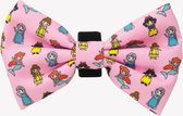 Dukier - Honden accesoires - Strik - Prinsessen - Roze - Geel - Print - L