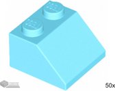 LEGO Dakpan 2x2, 3039 Medium azuur 50 stuks