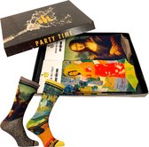 Sock My Feet - Grappige sokken heren - 2 pack - Maat 39-42 - Sokken Giftbox - Funny Socks - Vrolijke sokken - Cadeau man - Kunst sokken - Gauguin sokken - Mona Lisa sokken - Grappi