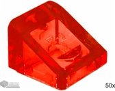 LEGO Dakpan 1x1, 54200 Doorzichtig rood 50 stuks