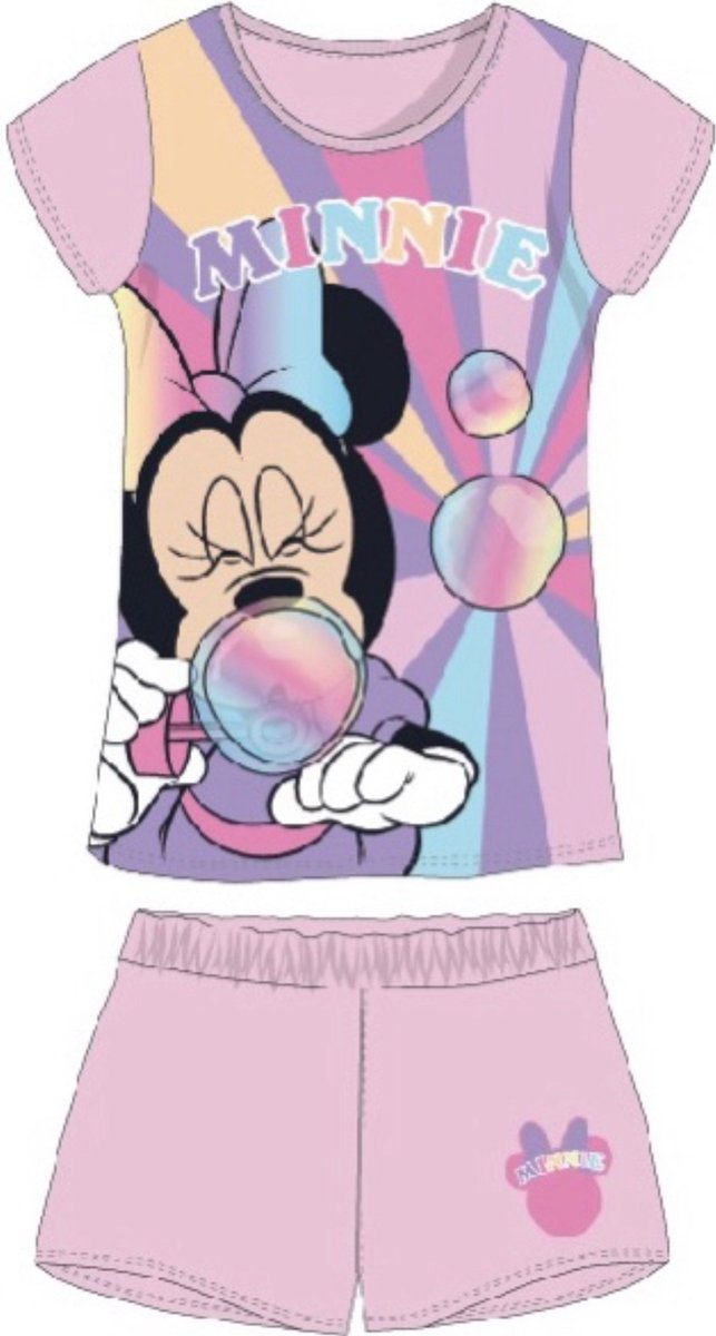 Disney Minnie Mouse Pyjama / Shortama - Katoen - Roze - Maat 92