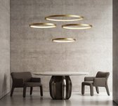 Loft Home Hanglamp | 40, 60 en 80 cm ringen | Led verlichting | Kroonluchter | Dimbaar | Modern | Opknoping | Goud