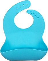 Siliconen slabbertje - Siliconen Baby slabbetje Met Opvangbakje - BPA Vrij - Afwasbaar - Dusty blue