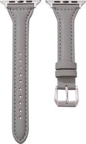 Convient pour le bracelet Apple Watch 38 / 40 / 41 mm - Série 1 2 3 4 5 6 7 SE - Bracelet de montre Smartwatch iWatch - 38 mm 40 mm 41 mm - Fungus - Cuir PU - Grijs - Femme