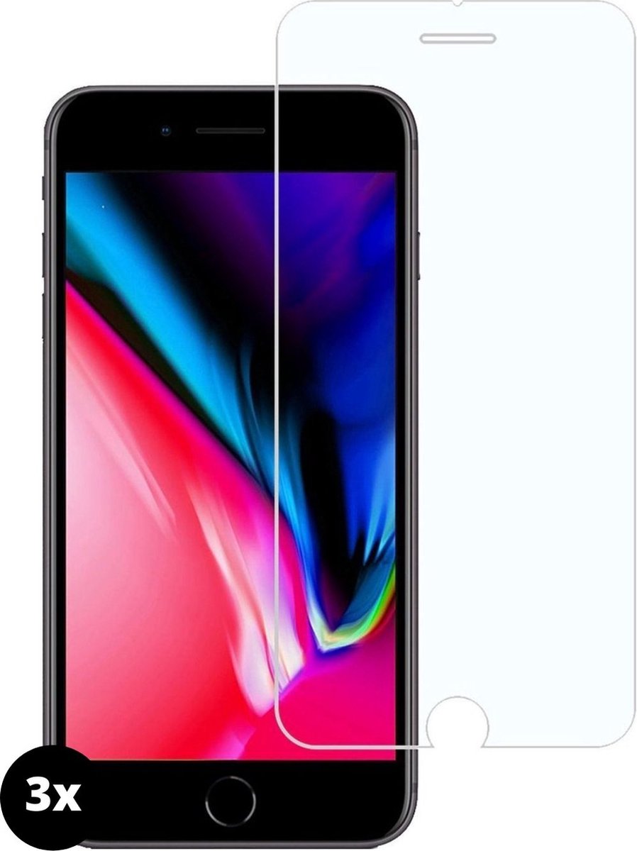 Fooniq Screenprotector Transparant 3x - Geschikt Voor Apple iPhone 8/7/SE 2020
