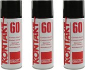 KONTAKT Chemie 60 - Contactspray - Contactreiniger - Verwijdert Corrosie - Kontakt Chemie - 100ML - 3 STUK(S)