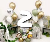 2 jaar! jungle ballonnenset - 2 jaar - feest - jungle party - dieren - groen - leeuw - ballonnenset - jungle ballonnen