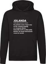 Jolanda Sweater | jarig | Verjaardagkado | verjaardag kado | Cadeau | Unisex | Trui | Hoodie | Capuchon | Zwart