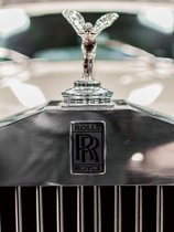 60 x 80 cm - Glasschilderij - Rolls Royce auto - schilderij fotokunst - foto print op glas
