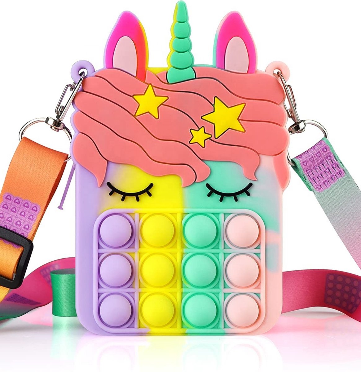 Pop it tas - Unicorn - Fidget Toys - Eenhoorn - Unicorn Speelgoed - Regenboog - Kinderspeelgoed - Schoudertas Meisjes - Klein Tasje - Unicorn Tas - Kinder Cadeautjes - Ramba products