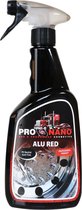 ProNano | Pro Nano Alu Red 750ML | Velgen Reiniger | Ready to Use | Nano Technologie | Alu Red is effectief, pH-gebalanceerd en zuurvrij product. Het wordt gebruikt voor het reinig