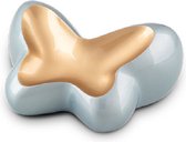 Kleine Metalen urn Butterfly blauw goud