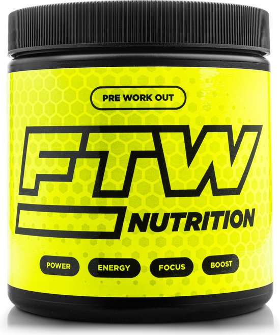FTW Nutrition - PRE-WORKOUT- TASTY LEMON - Incl Cafeine -  Incl Creatine -  300 Gram - 30 servings