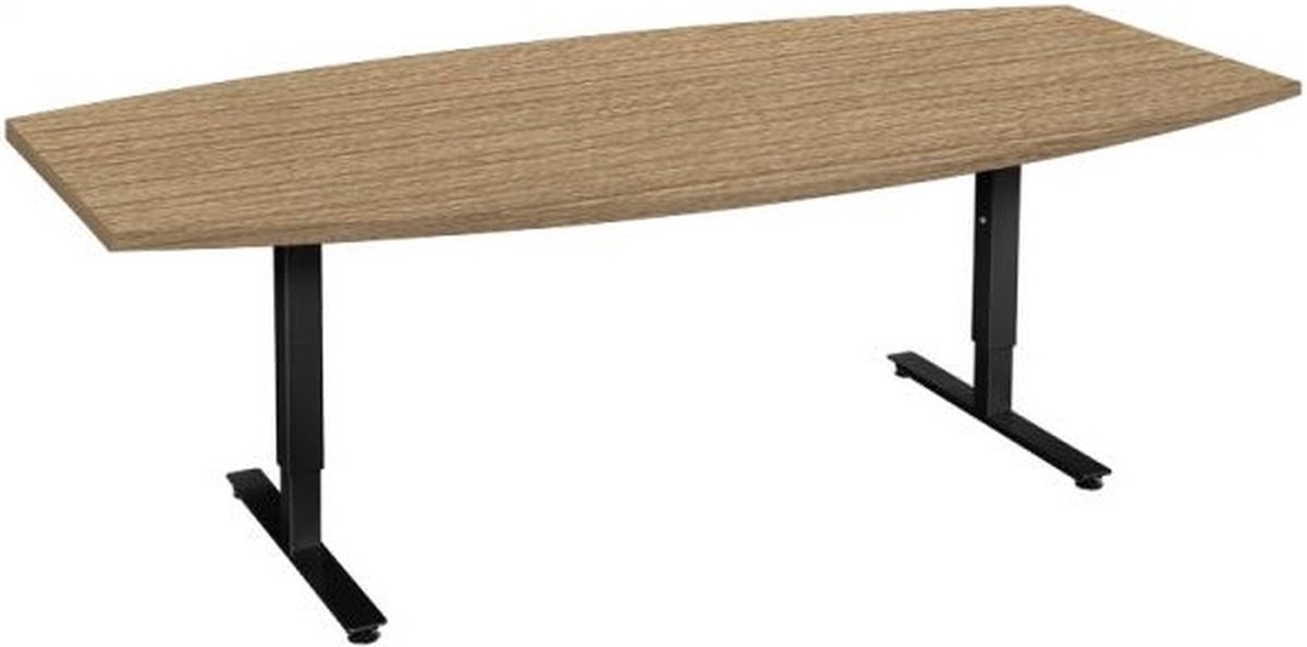Offeco Bureau York Plus- Bureau - Bureautafel - Vergadertafel - Gaming bureau - Game bureau - Computertafel - Desk - Bureau Zwart - Verstelbaar bureau - Gaming Desk - Bureau tafel - Bureau verstelbaar   Havanna -240x120cm-- blad-  onderstel- x120
