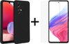 iParadise Samsung Galaxy A33 Hoesje - Samsung Galaxy A33 5G hoesje zwart siliconen case hoes cover hoesjes - 1x Samsung Galaxy A33 screenprotector