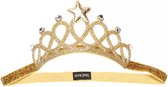 Bandeau Bébé couronne dorée - accessoire cheveux fille fête de princesse