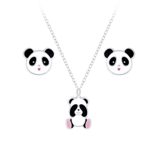 Collier Panda en Argent Sterling 925 Bijoux Cadeaux Panda pour