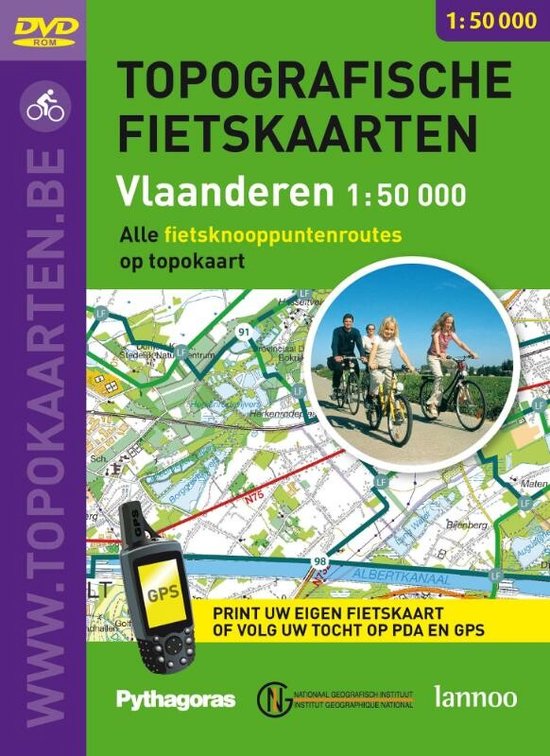 Cover van het boek 'Ttopografische fietskaarten Vlaanderen' van  Nvt
