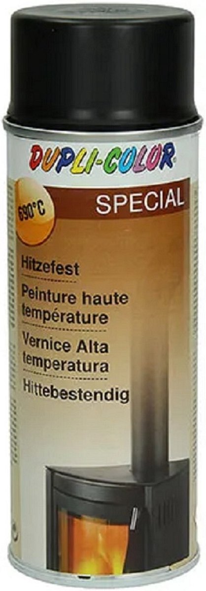 Dupli-Color hittebestendige lak zwart 690°C 400ml