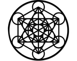 Hout-Kado - Metatron - Large - Zwart - Geometrische dieren en vormen - Houten Wanddecoratie