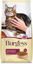 Burgess cat senior rijk aan kalkoen en cranberry (1,4 KG)