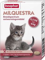 Beaphar Milquestra Kleine kat/kitten - 0,5 tot 4 Kg - 2 tabletten