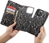 iPhone 13 pro - casemania 2 in 1 - bookcase - snakeskin - high quality
