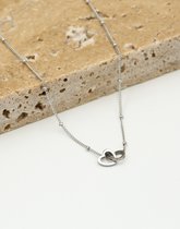 Glow Adora - Ketting - Ketting met dubbele hartjes zilverkleurig