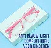 Allernieuwste Kinder Computerbril Roze 1 - voor alle Beeldschermen met Anti Blauw Licht Glazen - Stralingsbescherming - Beeldschermbril - Kind Rose