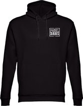 PADELBAAS Heren Hoodie Zwart Geborduurd S