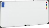 vidaXL Whiteboard Magnetisch 110x60 cm - Staal