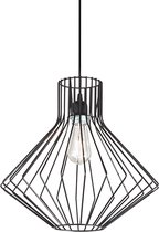 Ideal Lux Ampolla - Hanglamp Modern - Zwart - H:143cm   - E27 - Voor Binnen - Metaal - Hanglampen -  Woonkamer -  Slaapkamer - Eetkamer