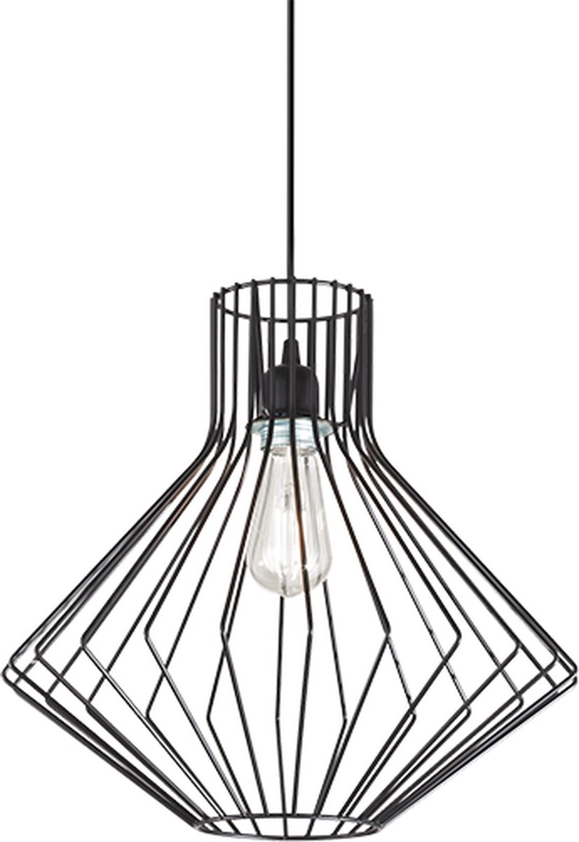 Ideal Lux - Ampolla - Hanglamp - Metaal - E27 - Zwart - Voor binnen - Lampen - Woonkamer - Eetkamer - Keuken