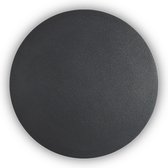 Ideal Lux Cover - Wandlamp Modern - Zwart - H:5cm  - Universeel - Voor Binnen - Aluminium - Wandlampen - Slaapkamer - Woonkamer
