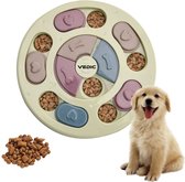 VEDIC® - Hondenpuzzel Cirkel Groen - Intelligentiespeelgoed - Verschuifbare verstopplekken - 23x23cm