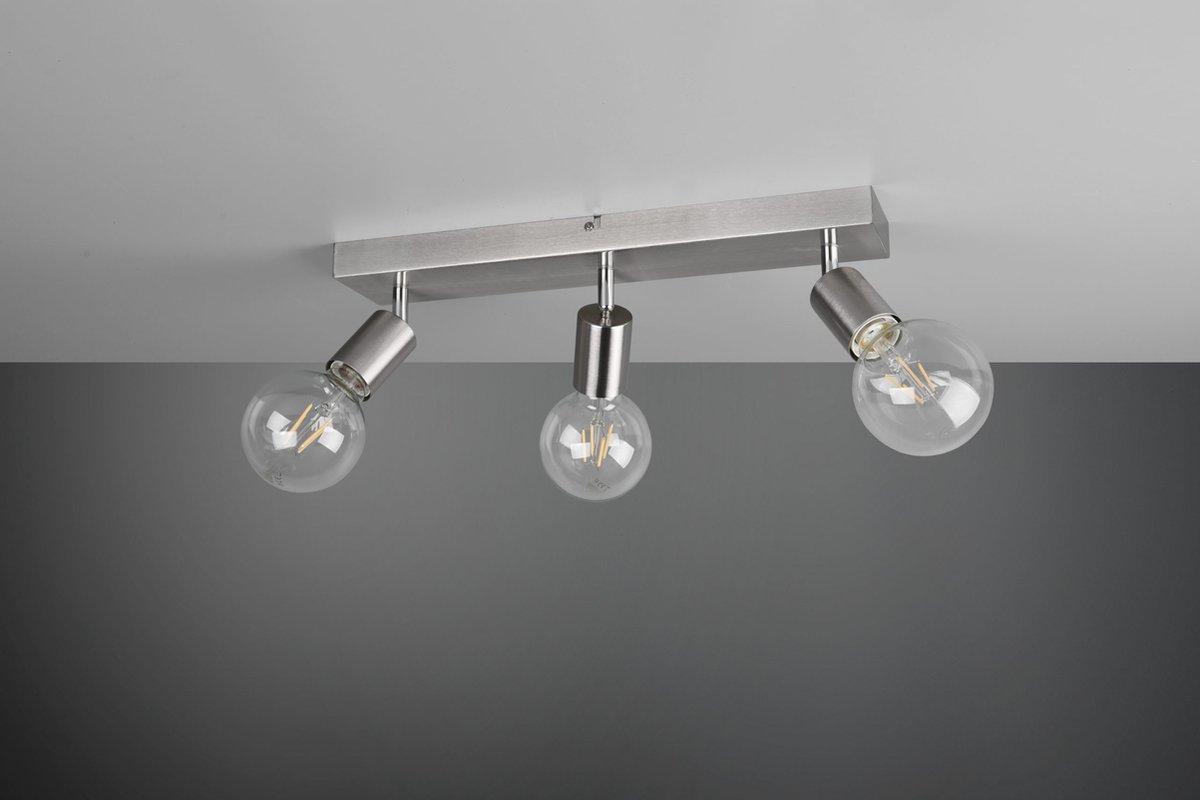 Reality Vannes - Plafondlamp Modern - Grijs - H:125cm - E27 - Voor Binnen - Metaal - Plafondlampen - Slaapkamer - Kinderkamer - Woonkamer - Plafonnieres