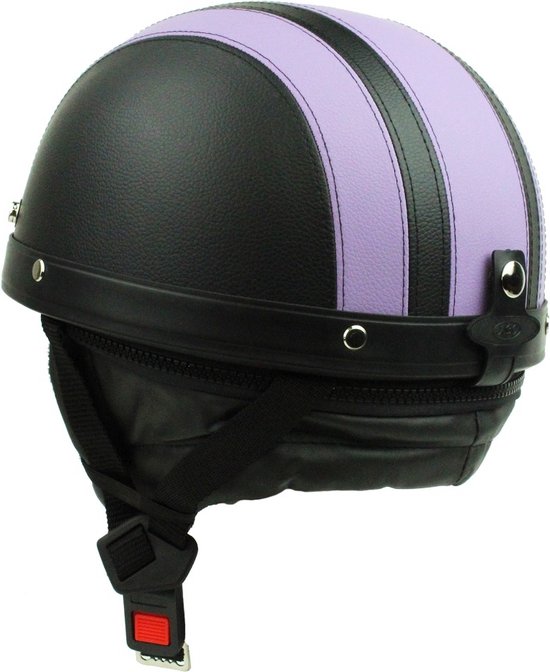 Duitse Leren Half Face Helm ECE Goedgekeurd Motorcycle Cap
