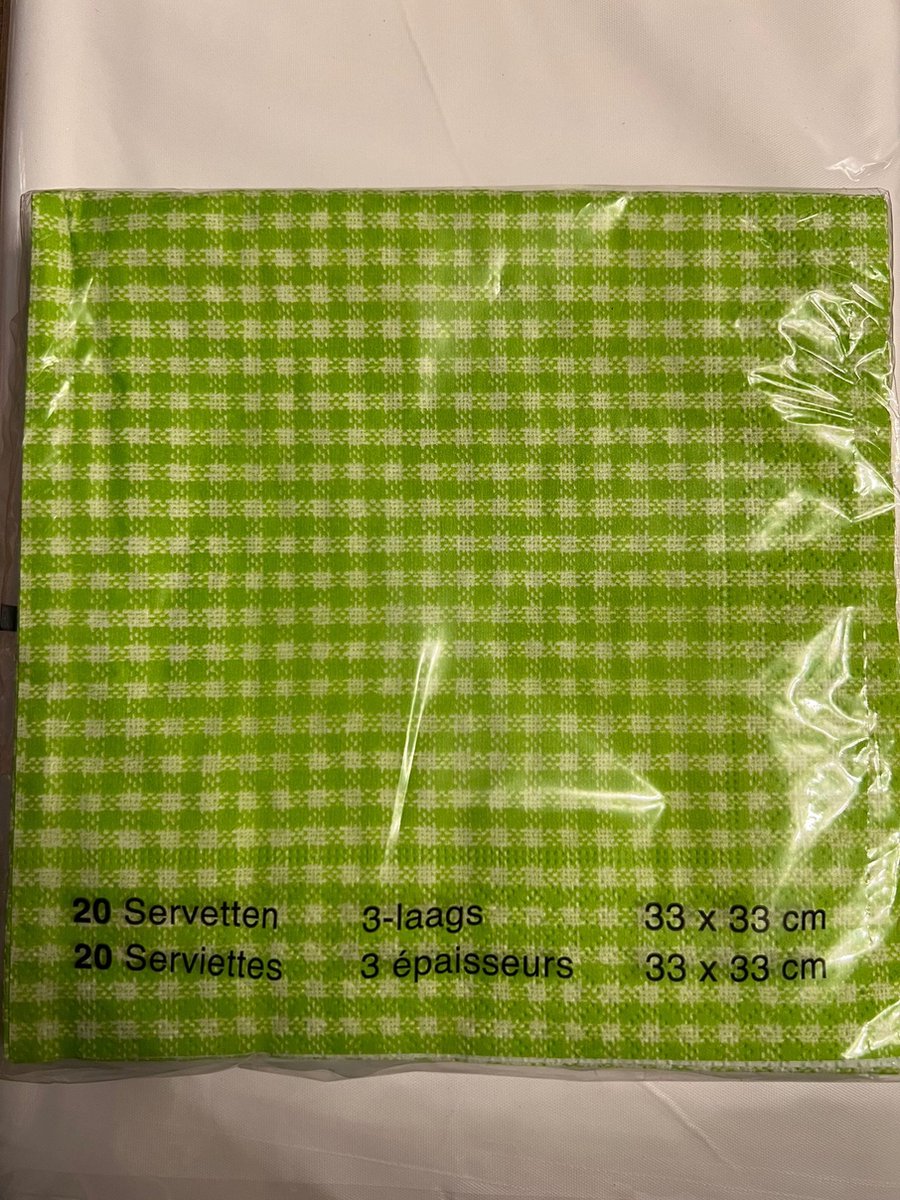 Servetten groen 20 stuks 33 cm x 33 cm