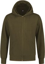 Heren Vest - Hoodie - Premium Quality - Fleece - Sweat -Army
