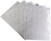 chiffres adhésifs/ lettres adhésives | jeu complet | hauteur 6,5cm | Blanc