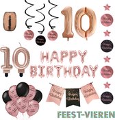 10 jaar Verjaardag Versiering pakket rose gold