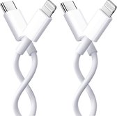 iPhone Lightning kabel [Apple MFi-gecertificeerd] 2-pack USB-C naar Lightning-kabel (2M) Snel opladen Compatibel met iPhone 13/13pro 12/12 Mini/12 Pro/12 Pro Max/11 Pro/11 Pro Max/