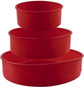 Siliconen Bakvorm Set - 3-Delig - 15 Tot 25cm - Taartvorm - Cakevorm - Bakvormen - Springvorm - Keuken Accessoires - 3 Stuks