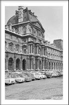 Walljar - Musée du Louvre '65 - Muurdecoratie - Poster met lijst