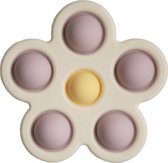 Mushie Fidget Toy Bloem Lilac / Daffodil / Ivory